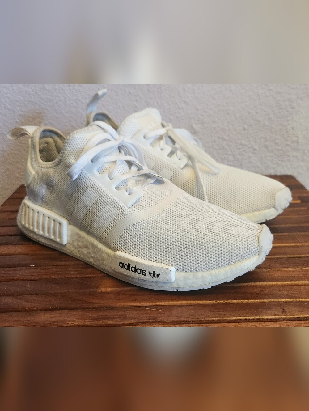 Adidas White Mesh NMD_R1 Sneakers Size 7